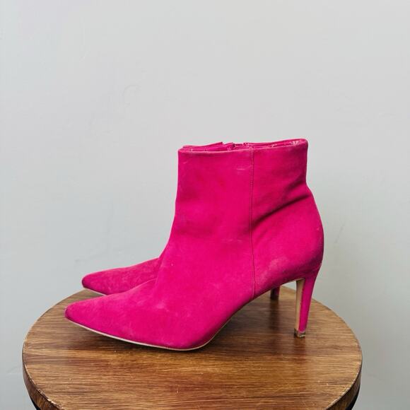 Sam Edelman Pink Karen Suede Booties Women’s Size 6.5 - Picture 1 of 14